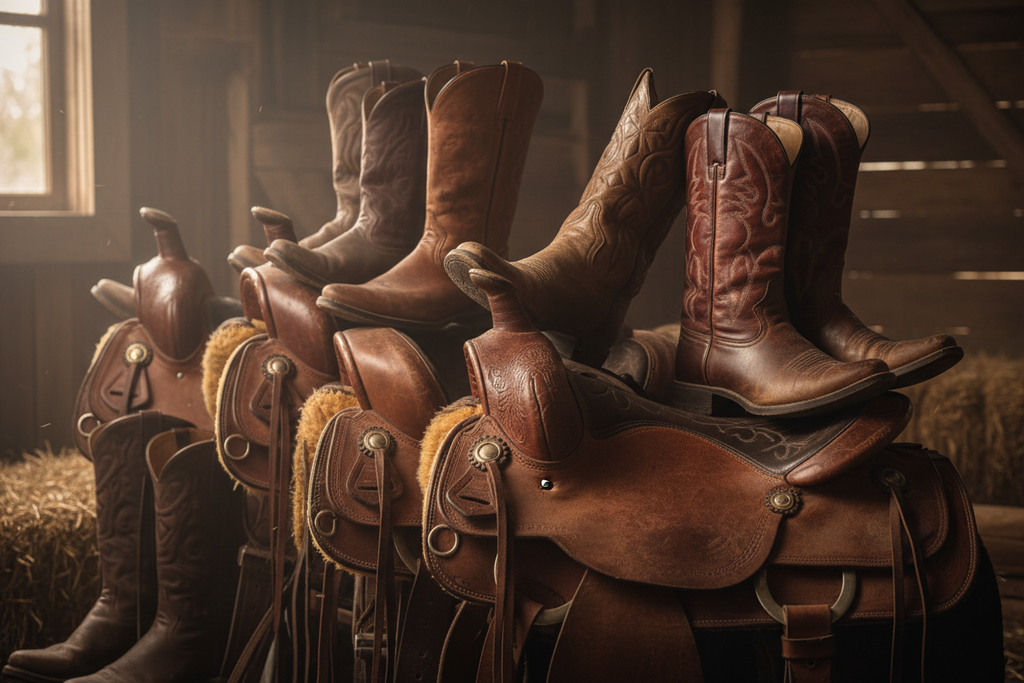 Leather Saddles and Boots